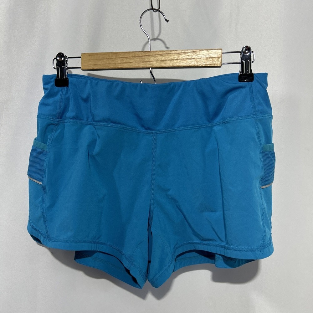 Athleta Run 4 " Running Shorts Women's Size Small  Blue